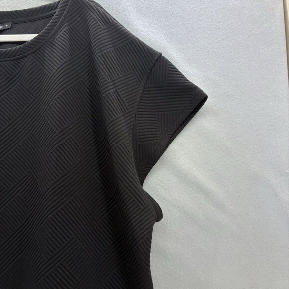 SEE AND BE SEEN Womens Black Textured 2 Piece Wide Leg Crochet Detail Boho SZ 2X - Picture 7 of 16